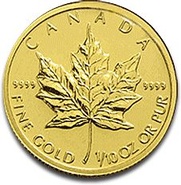 2012 Tenth Ounce Gold Canadian Maple