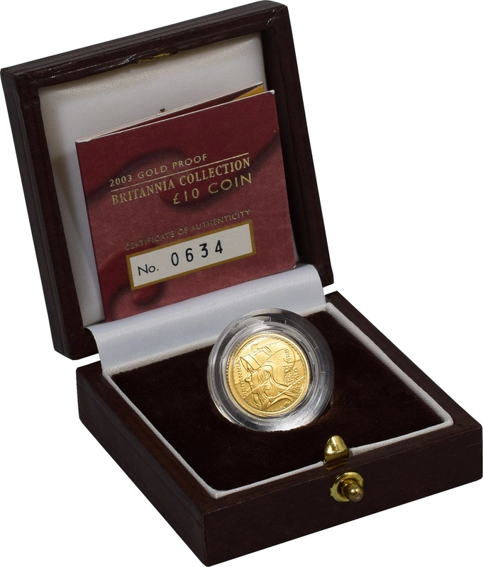 2003 Proof 1/10oz Gold Britannia Coin Boxed