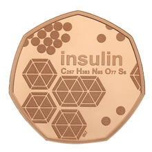 2021 Proof 50p Gold Coin 100 Years of Insulin Innovation in Science Boxed