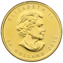 2010 Canadian Maple Leaf Gold Coin 1oz