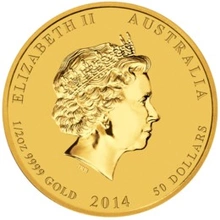 2014 Year of the Horse Gold Coin 1/2oz Perth Mint Australian Lunar Series