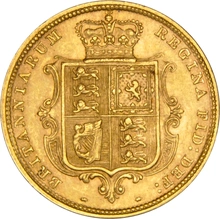 1883 Half Sovereign Victoria Young Head Shield Back - London NGC MS62+