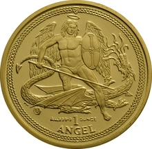 2010 1oz Gold Isle of Man Angel
