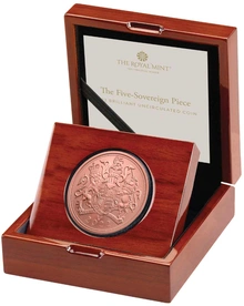 2022 Gold Five Sovereign Piece Brilliant Uncirculated Coin Boxed