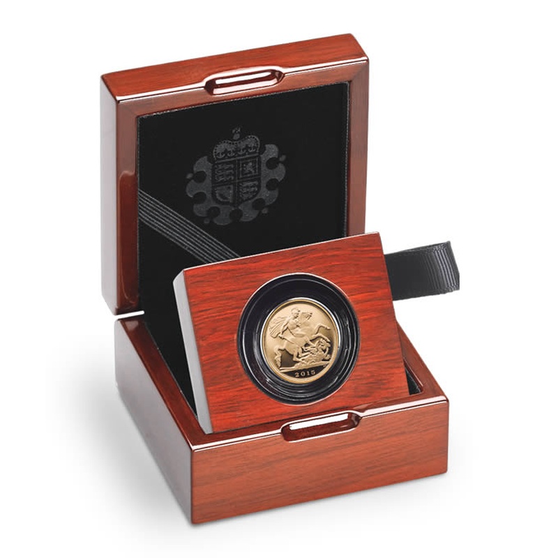 Gold Proof 2015 Sovereign Boxed - 5th Portrait