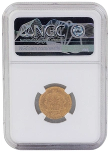 1885 Gold Half Sovereign Queen Victoria Young Head Shield Back NGC MS61