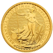 2023 Quarter Ounce Queen Elizabeth II Britannia Gold Coin