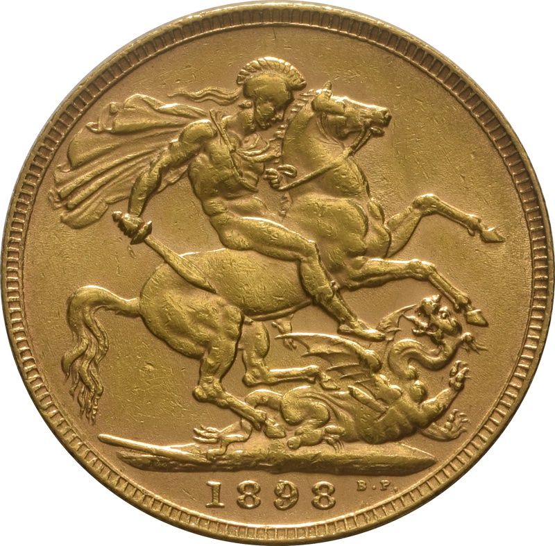 1898 Gold Sovereign - Victoria Old Head - London