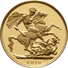 2015 Gold Sovereign - Elizabeth II 4th Head - Proof No box