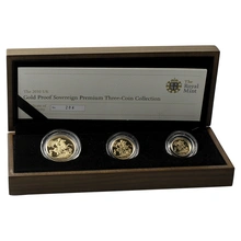 2010 Proof Gold Sovereign Premium 3 Coin Set Boxed