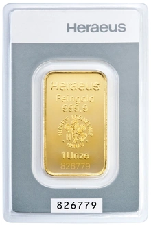 Heraeus 1oz Gold Kinebar