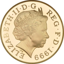 2000 Proof Gold Crown £5 Coin with £50 note Millennium Boxed