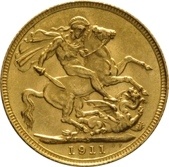 1911 Gold Sovereign Coin George V Sydney