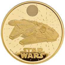 2024 Proof 1oz Gold Coin Star Wars Millennium Falcon Boxed