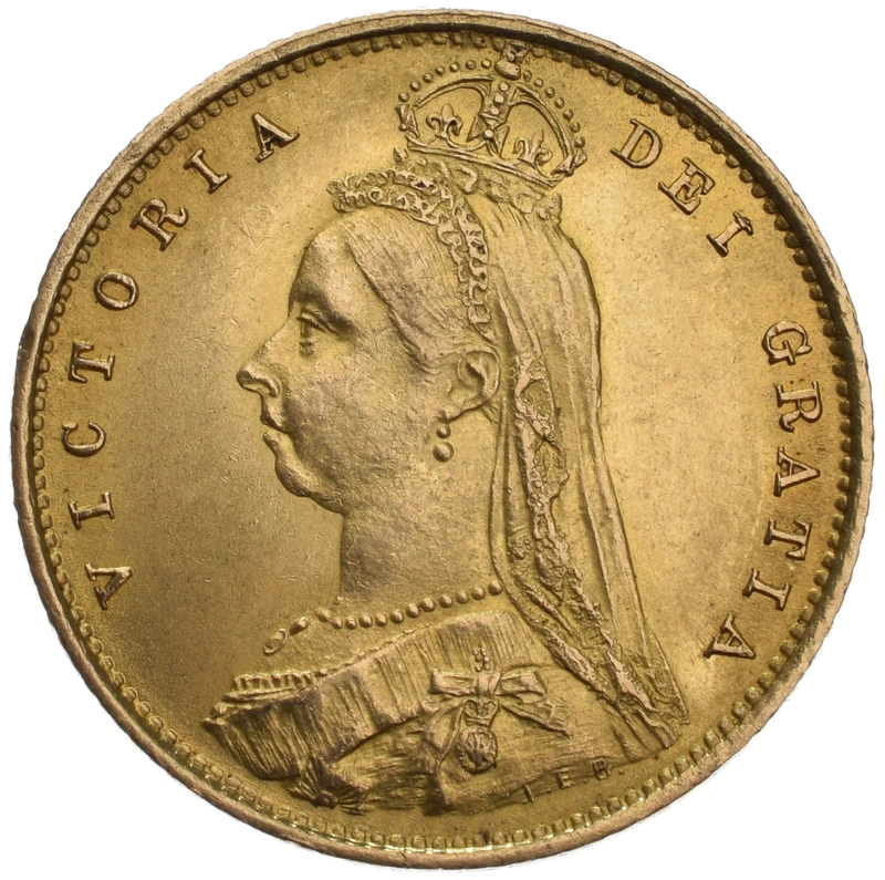 Half Sovereign Victoria Jubilee Head Shield Back