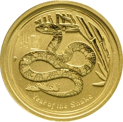 2013 Year of the Snake Gold Coin 1/4oz Perth Mint Australian Lunar Series
