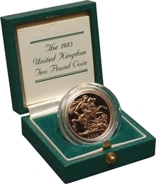 1983 Proof £2 Gold Coin Double Sovereign Boxed