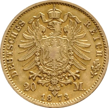 20 Mark German - Willhelm I 1871 - 1878
