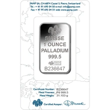 PAMP 1oz Palladium Bar