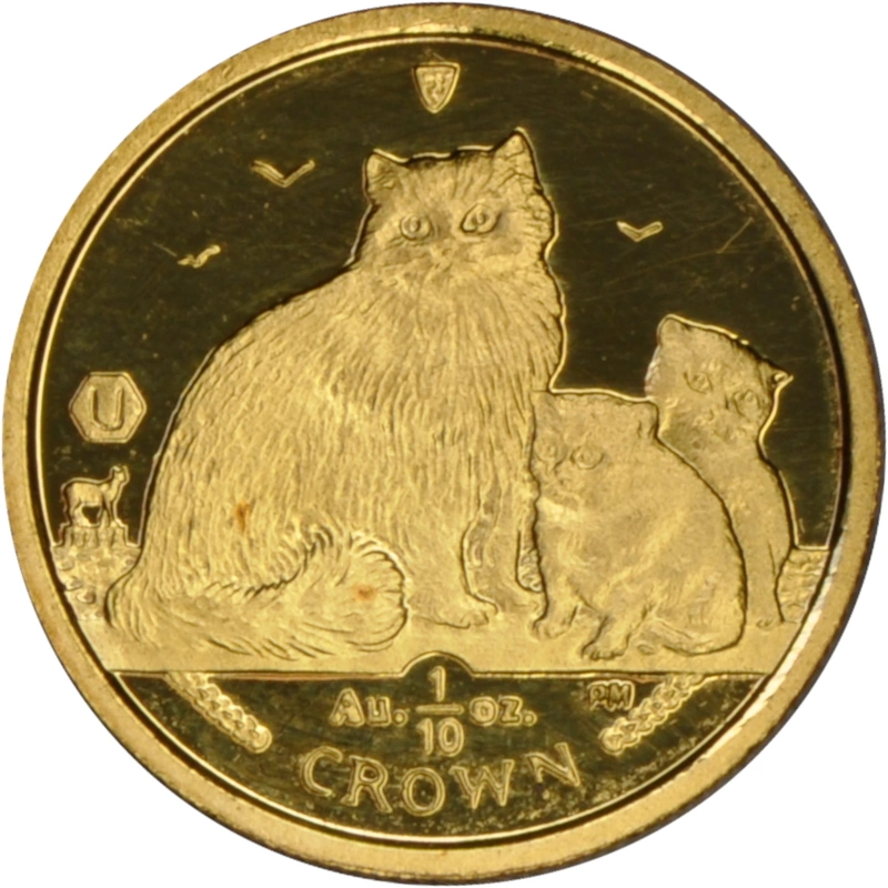 1/10oz Gold Isle of Man Manx Crown Coin