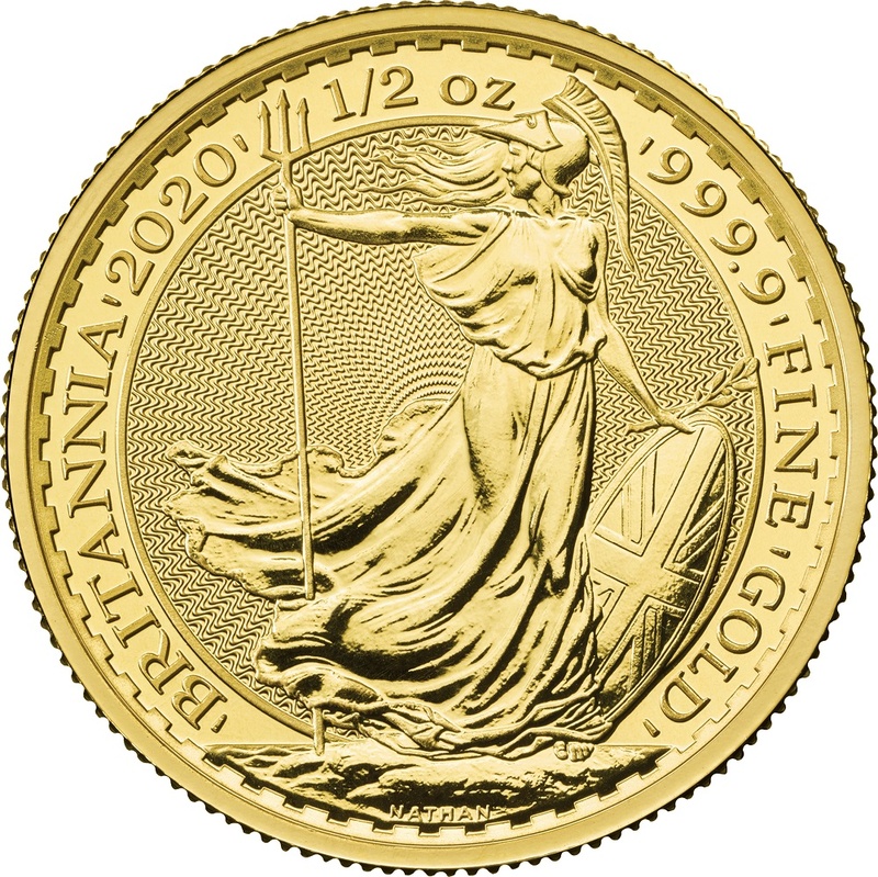 2020 Britannia Half Ounce Gold Coin
