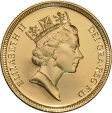 1985 Gold Sovereign - Elizabeth II Third head - Proof No box