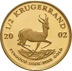 2002 Proof 1/2oz Krugerrand Gold Coin