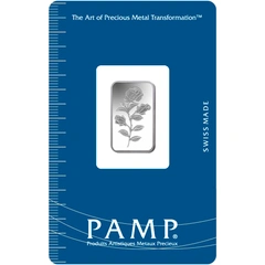 2.5g Silver Bar PAMP Rosa Minted