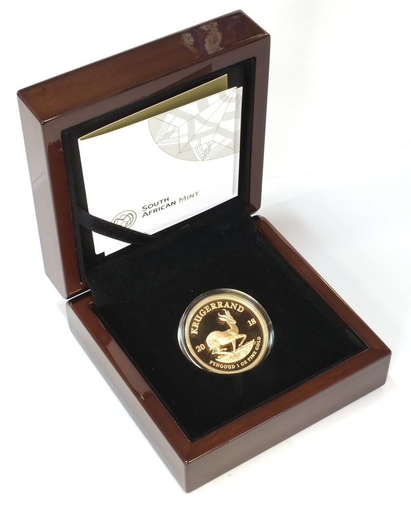 2018 1oz Gold Proof Krugerrand - Boxed with COA