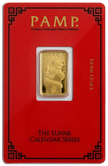 PAMP Year of the Dragon 5g Gold Bar