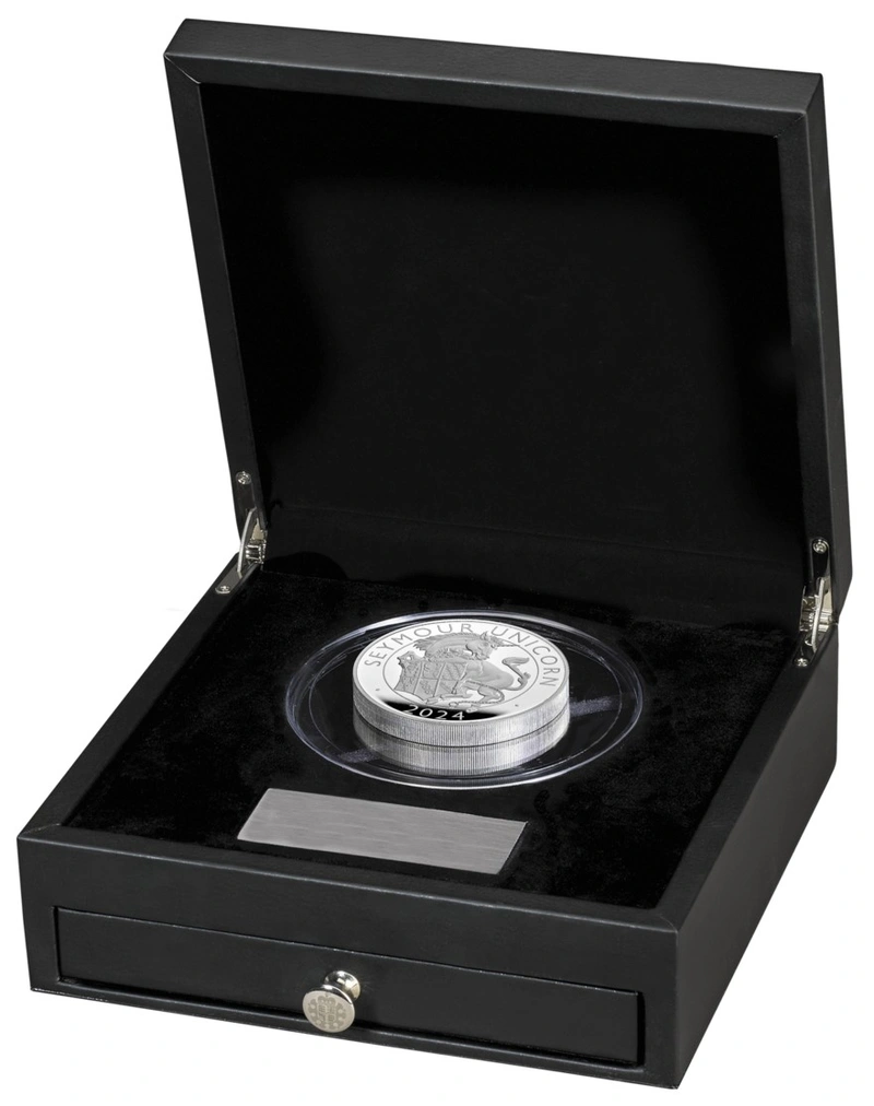 2024 Seymour Unicorn - 10oz Tudor Beasts Proof Silver Coin Boxed