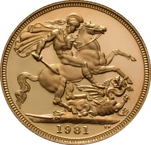 Gold Proof 1981 Sovereign Boxed