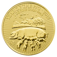 2019 Royal Mint 1oz Year of the Pig Gold Coin
