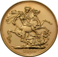 2009 Gold Sovereign Coin Elizabeth II Fourth Head