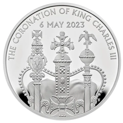 2023 £5 Silver Crown Coronation of King Charles III Proof Piedfort Coin Boxed