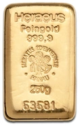 Heraeus 250g Gold Bullion Bar