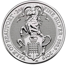 2oz Silver Coin, Yale Of Beaufort - Queen's Beast 2019