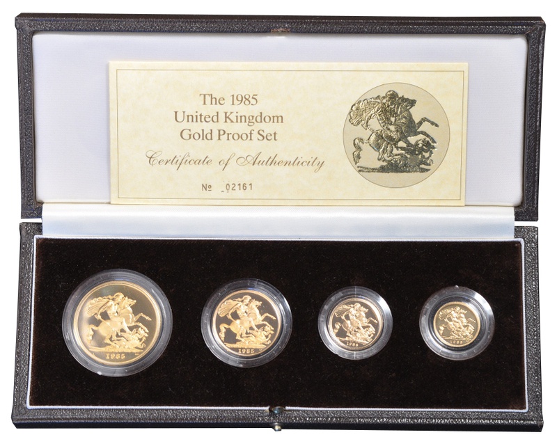 1985 Gold Proof Sovereign Four Coin Set