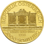 1998 1oz Austrian Gold Philharmonic Coin