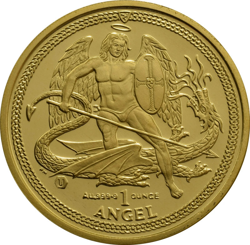 2010 1oz Gold Isle of Man Angel