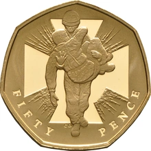2006 Proof 50p Gold Coin Victoria Cross (2 coin) Boxed