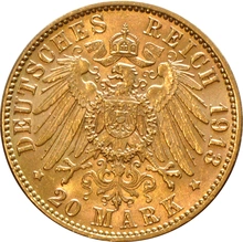 20 Mark German - Hamburg 1875 - 1913