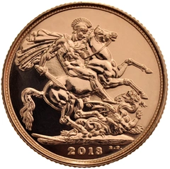 2013 Gold Sovereign Coin Elizabeth II Fourth Head