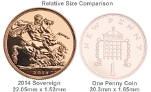 2014 Gold Sovereign Coin Elizabeth II Fourth Head