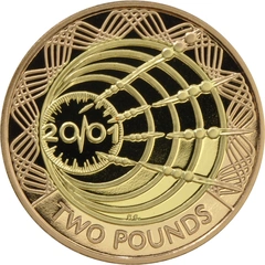 2001 Proof £2 Coin Gold Double Sovereign Marconi