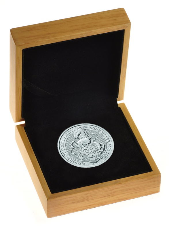 Boxed 2oz Silver Coin, Unicorn of Scotland 2018 - Queens Beast