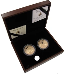 2011 Twin Gold Five Pound Proof Crown set Royal Engagement and Wedding coins Boxed