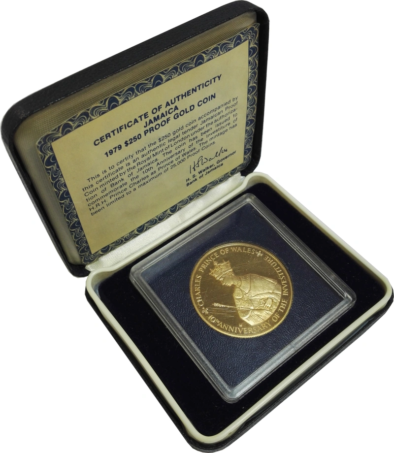 Jamaica 1979 $250 Proof Gold Coin