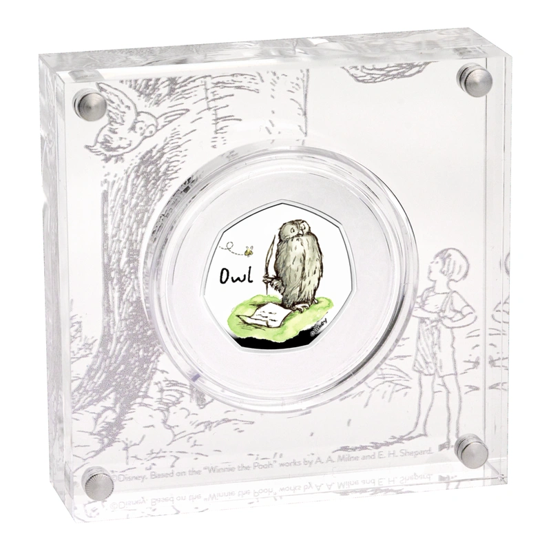2021 Owl Fifty Pence Proof Silver Coin Boxed