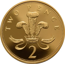 Gold Two Pence Piece